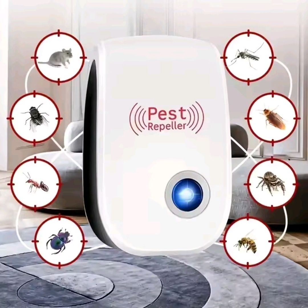 Ultrasonic Pest Repellent Plug-In - Effective Indoor  Insect Control For Mosquitoes, Mice, Spiders, Ants,